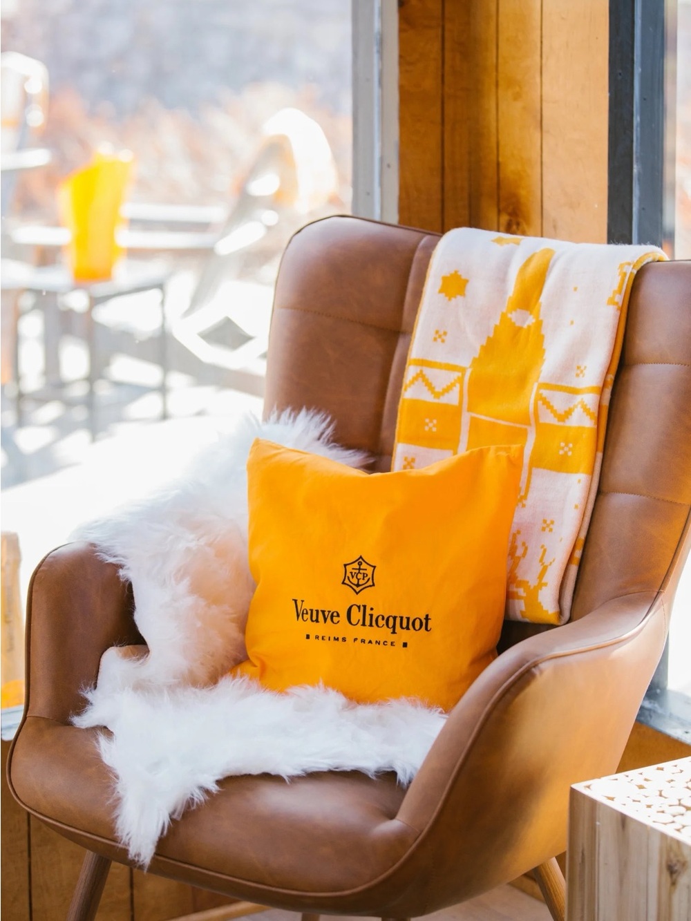 Veuve Clicquot Yellow Decorative Throw Blanket- Home Holiday